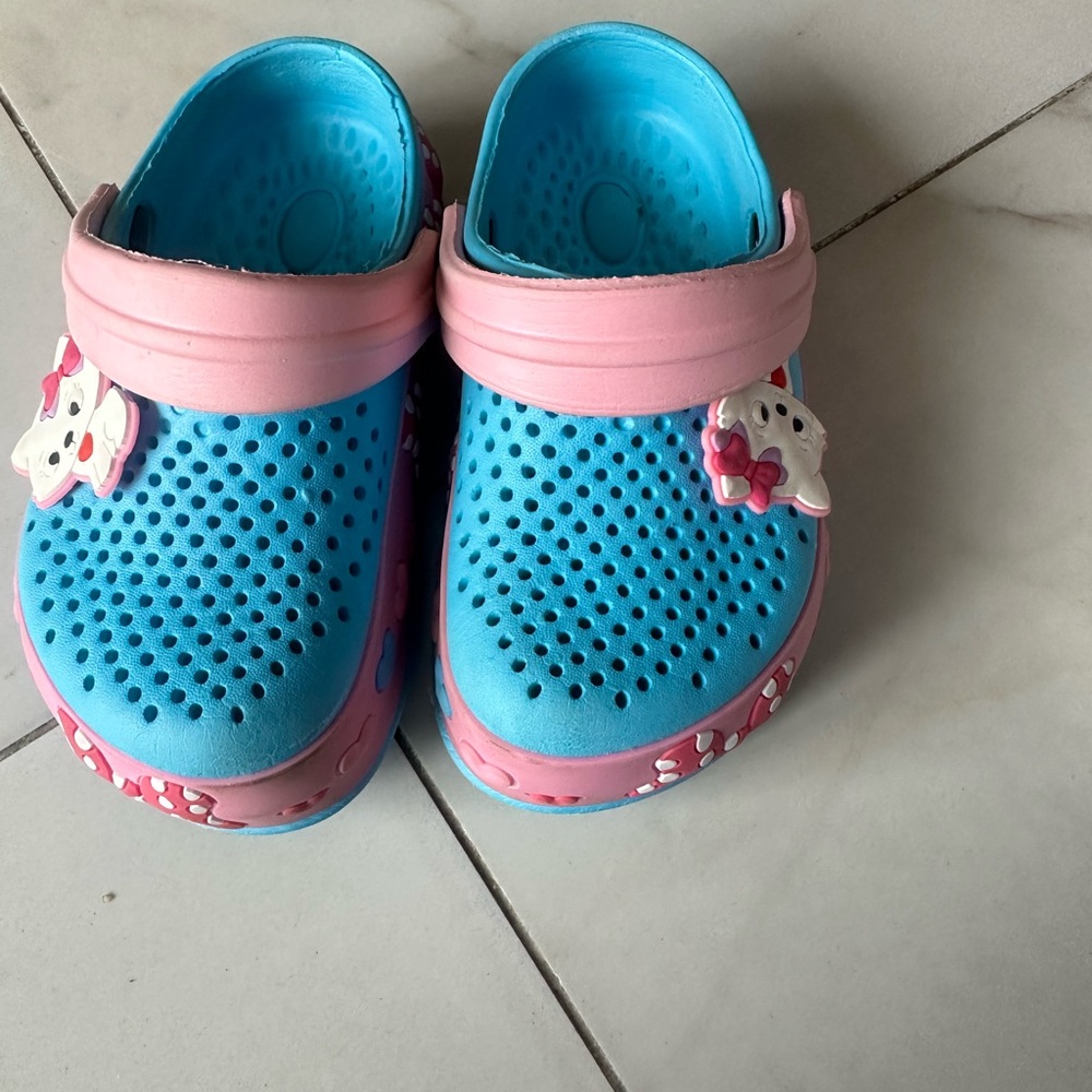 Kids Blue and Pink Clogs